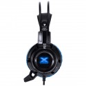 Fone De Ouvido Headset Gamer Taranis V2 P2 Com Microfone - Preto E Azul